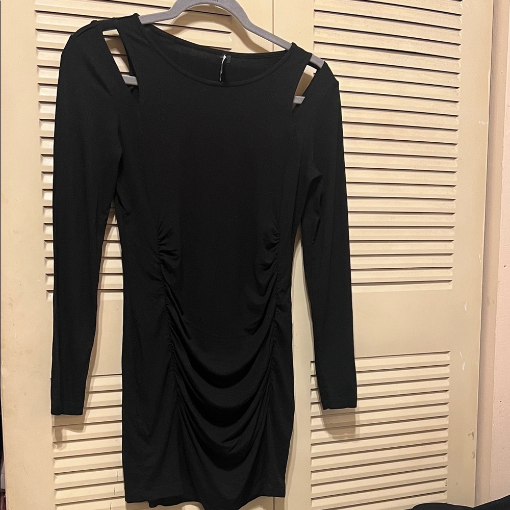 Isabella Oliver Elegant Black Ruched Dress